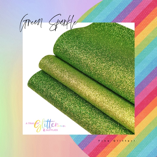 Fine Glitter GREEN SPARKLE Sheet 20x34cm
