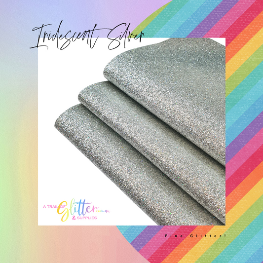Fine Iridescent Silver A4 Sheet 20x34cm