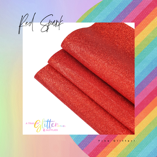 Fine Glitter RED SPARK A4 Sheet 20x34cm #7