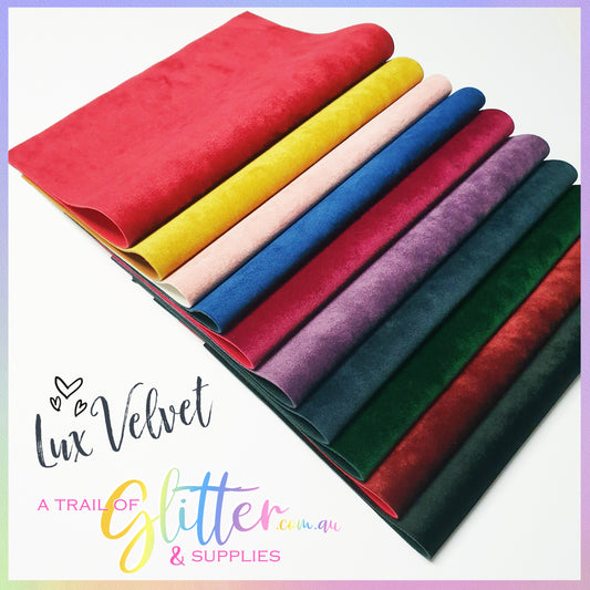 Lux Velvet - All colours listed inside.
