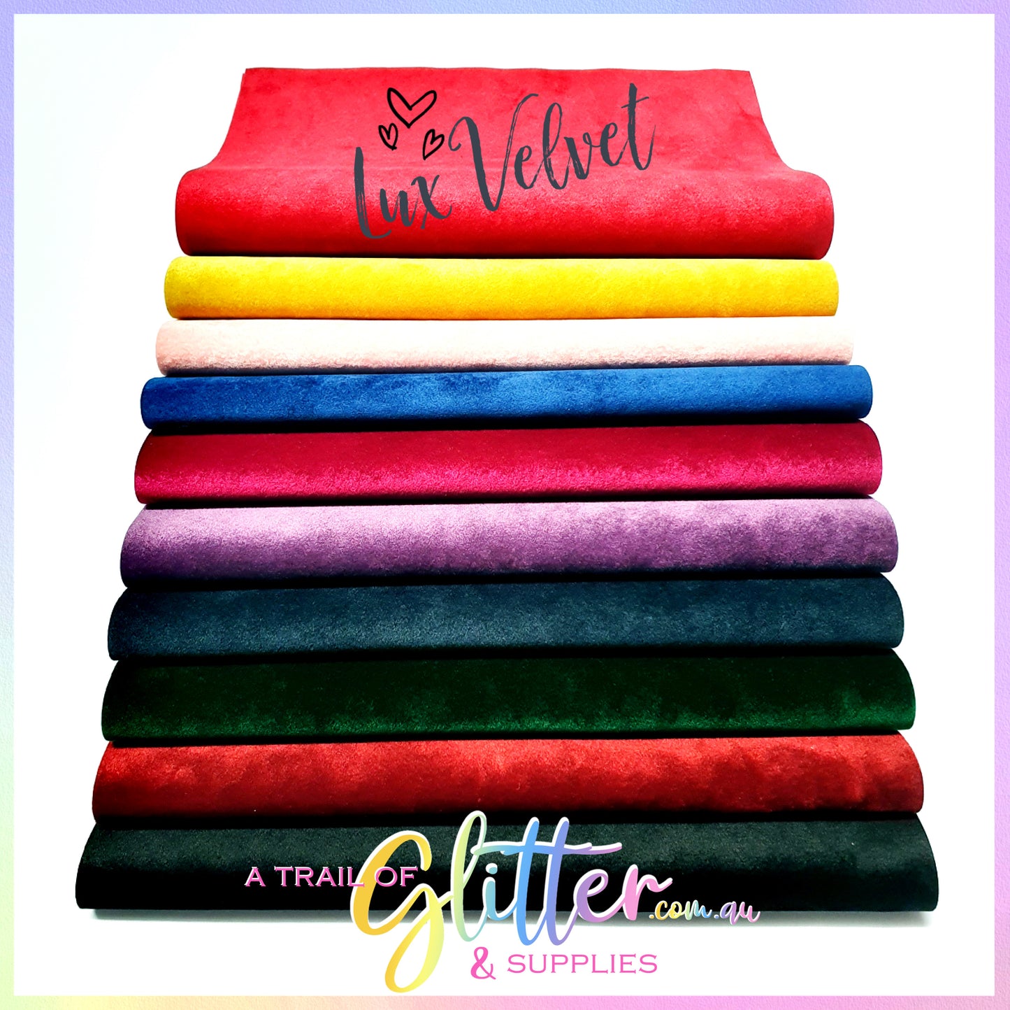 Lux Velvet - All colours listed inside.