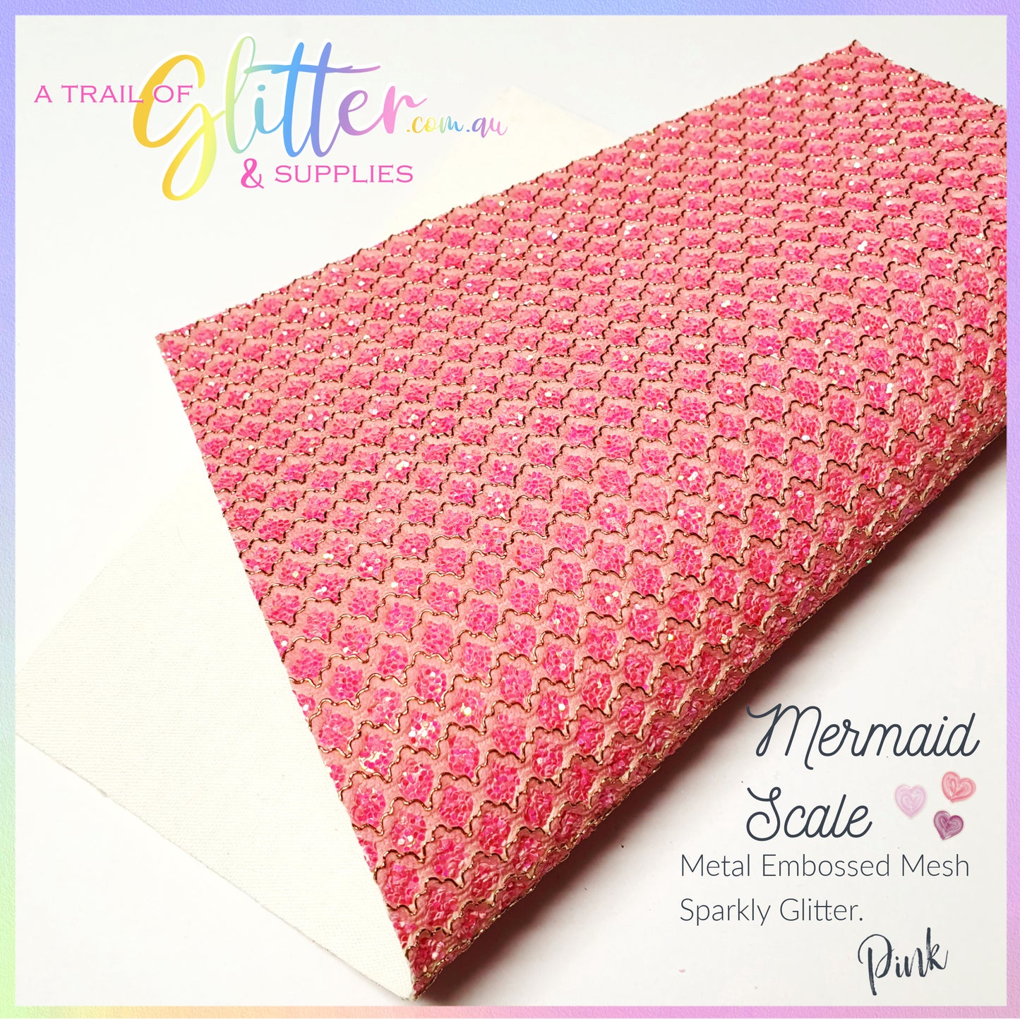 Mermaid Scale Embossed Metal Mesh Lace - ALL colours listed Inside.