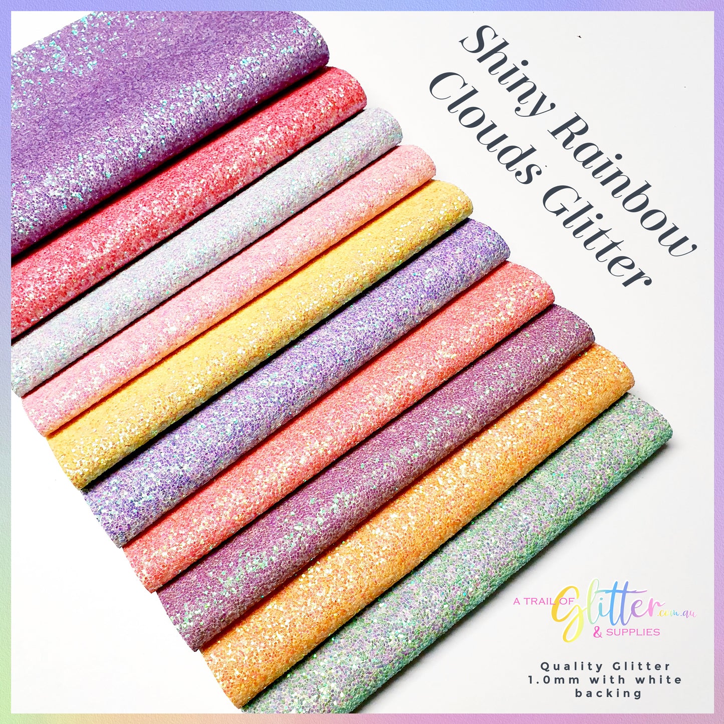 Chunky Glitter - Shiny Rainbow Clouds Glitter (Bundle + all colours listed inside)