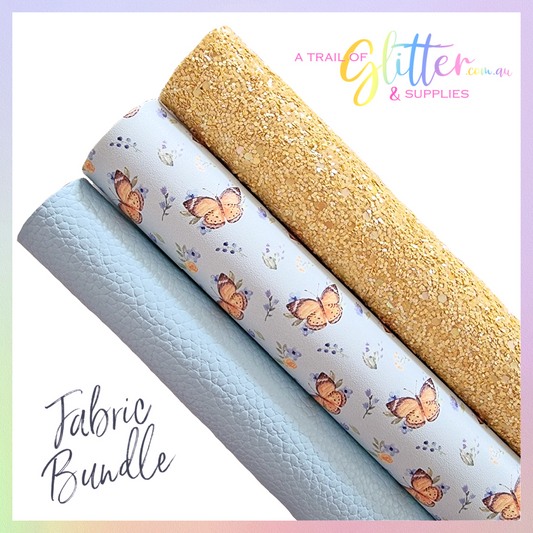 Blue butterflies Fabric Bundle