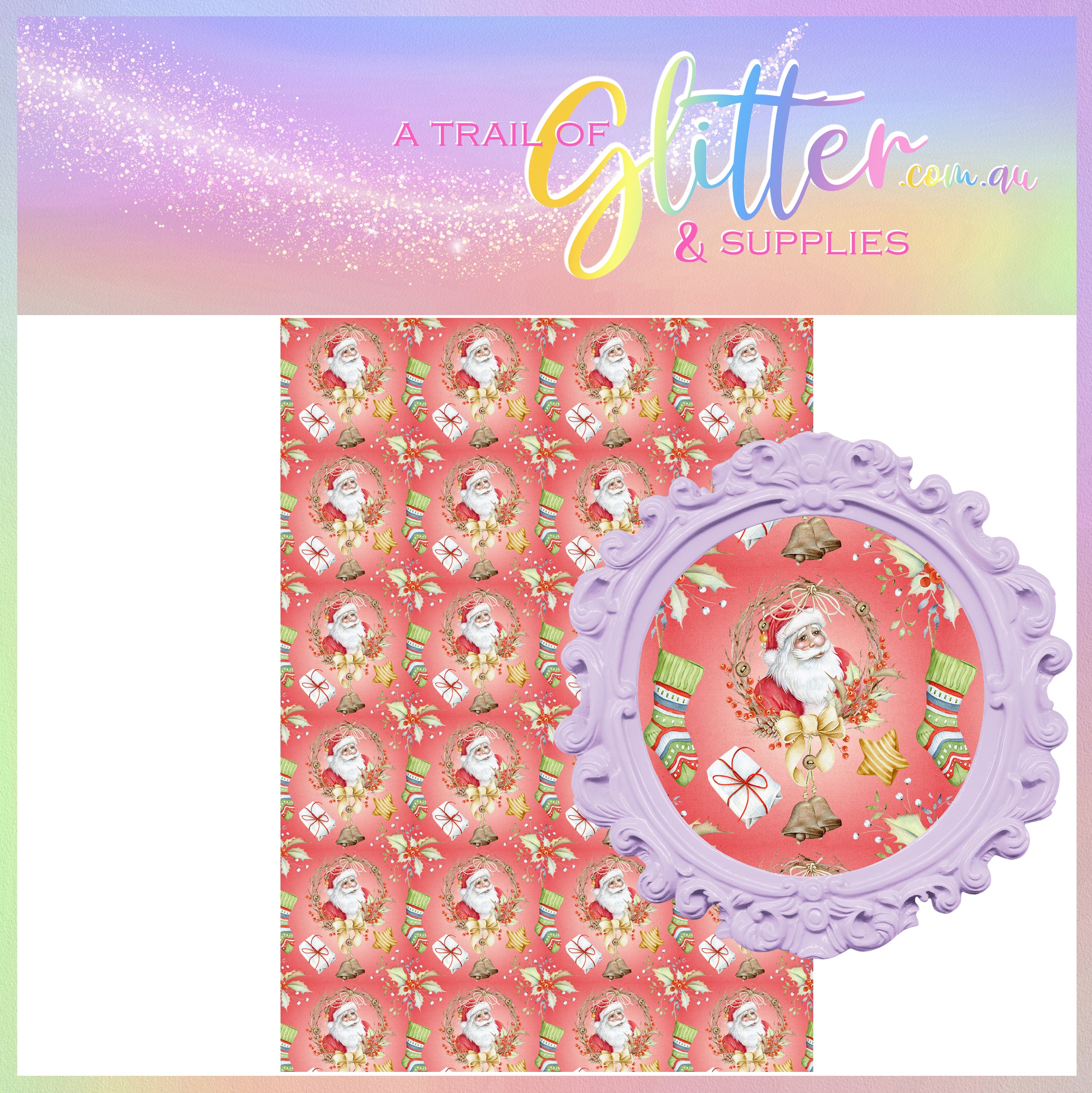 Santa Ramp Paper Red Vintage Santa (RED) – A Trail of Glitter
