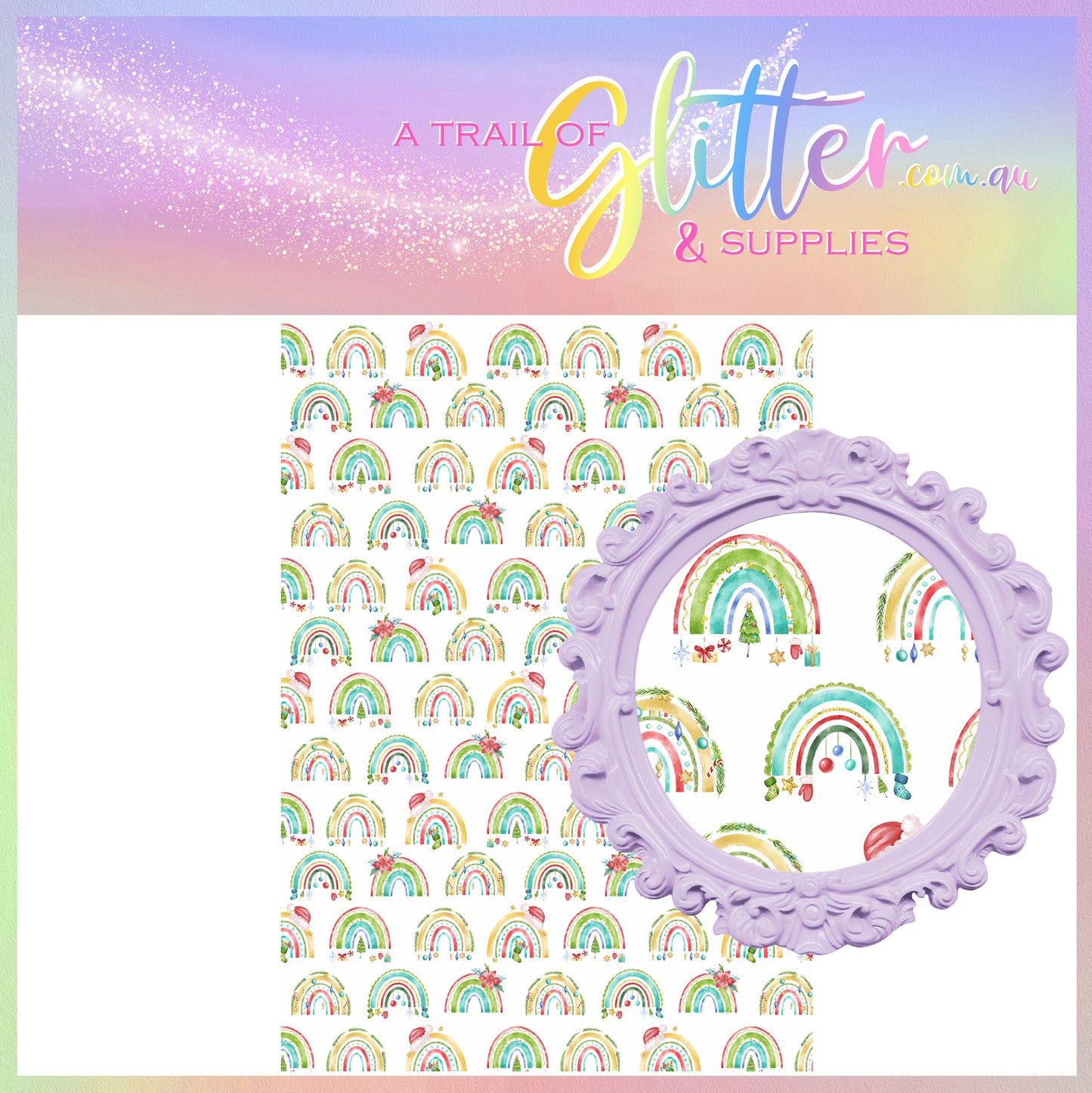 Christmas Rainbows (White)