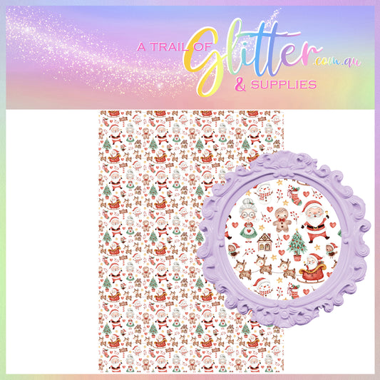 Santa & Mrs Claus in wonderland (White)