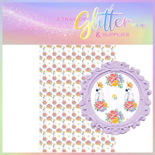 Cockatoos Faux Leather