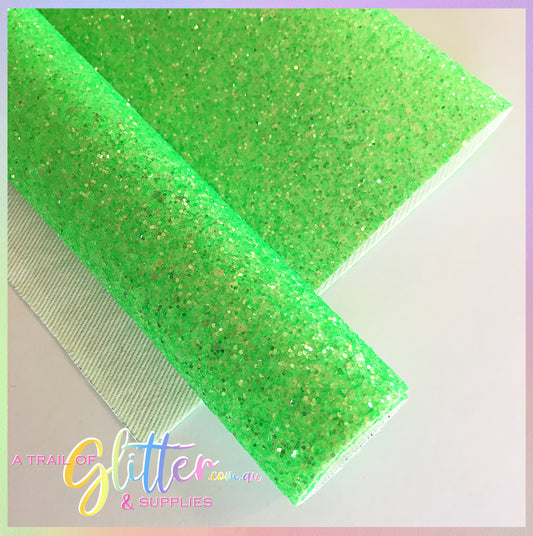 Colourful fluorescent neon chunky glitter - Neon Green