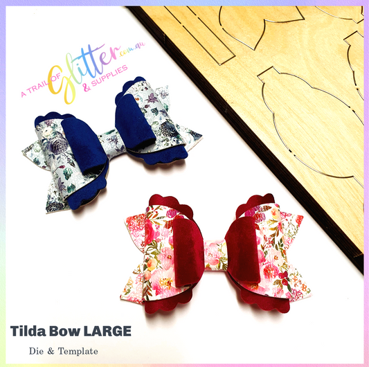 The Large Tilda Bow Die & Template IN LISTING