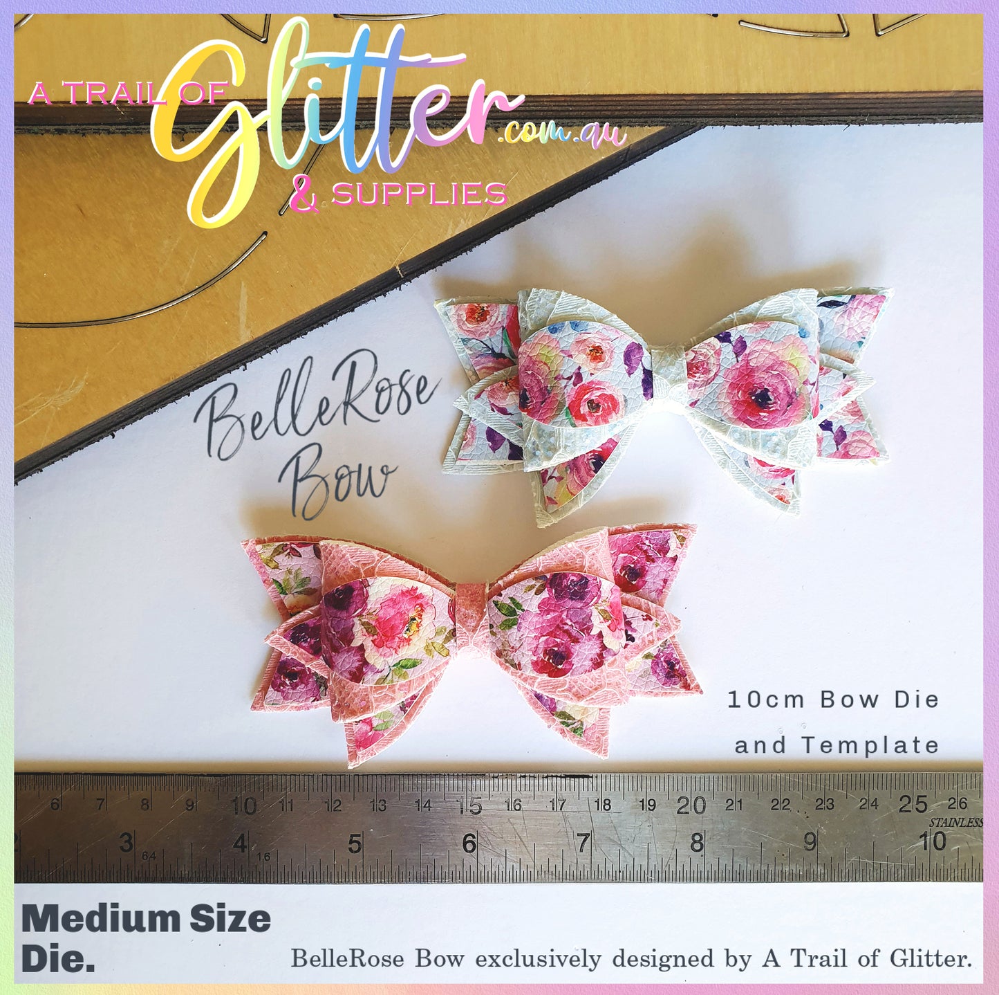 BelleRose Bow Die & Template IN LISTING