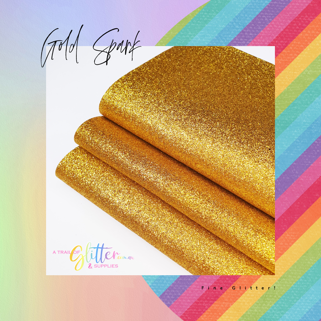 Fine Glitter GOLD SPARK A4 Sheet 20x34cm
