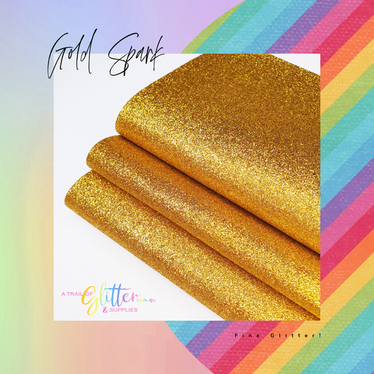 Fine Glitter GOLD SPARK A4 Sheet 20x34cm