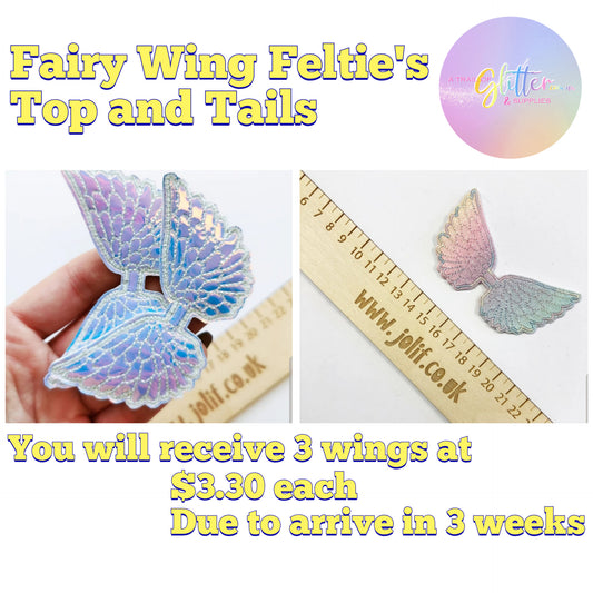 Fairy Wing Felties Iridescent or Pastel