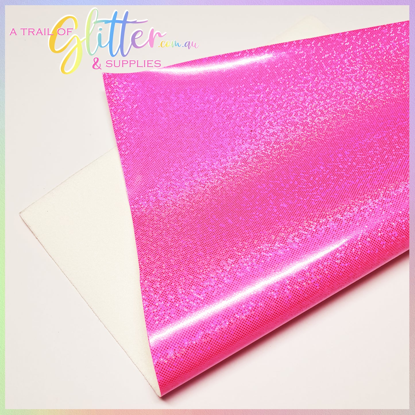 Smooth Glitter Laser Point Faux Leather.