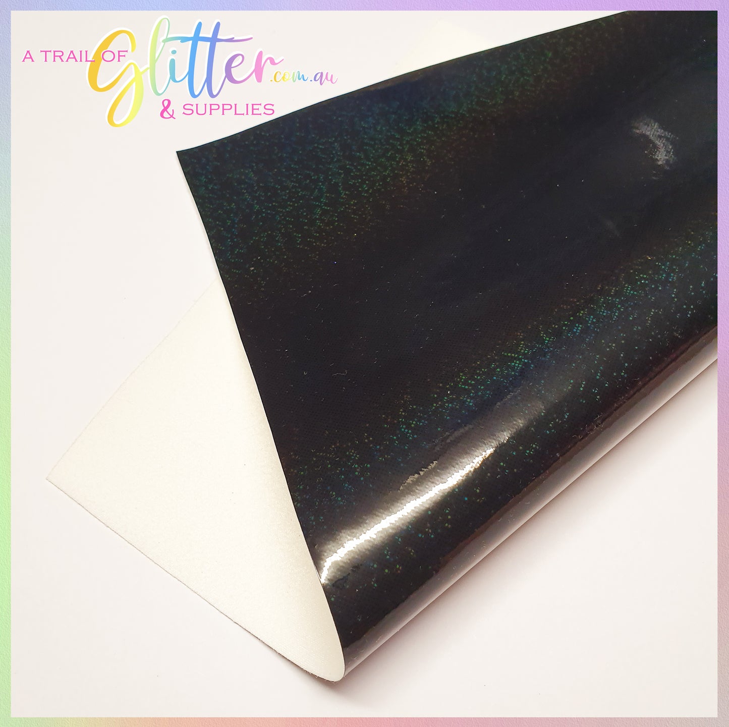 Smooth Glitter Laser Point Faux Leather.