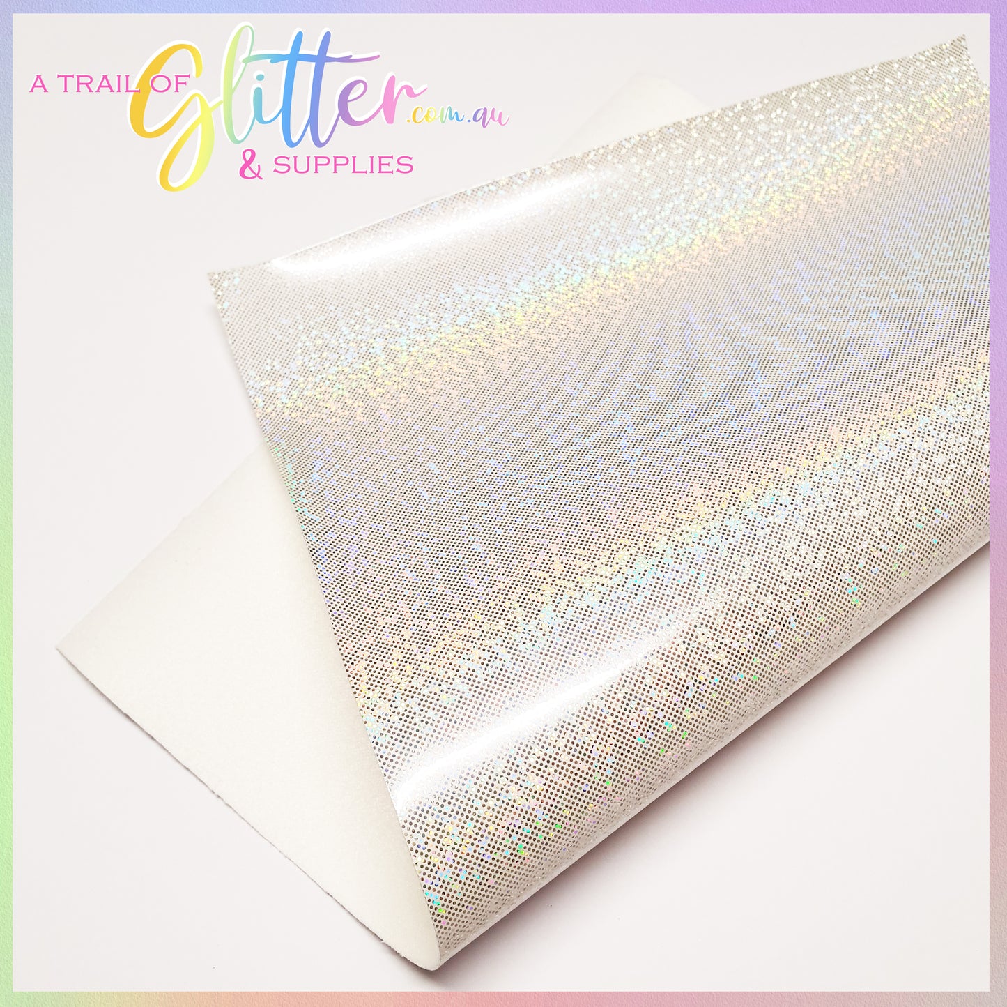 Smooth Glitter Laser Point Faux Leather.