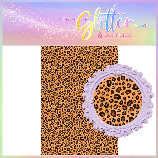 Leopard Spots Litchi Leather