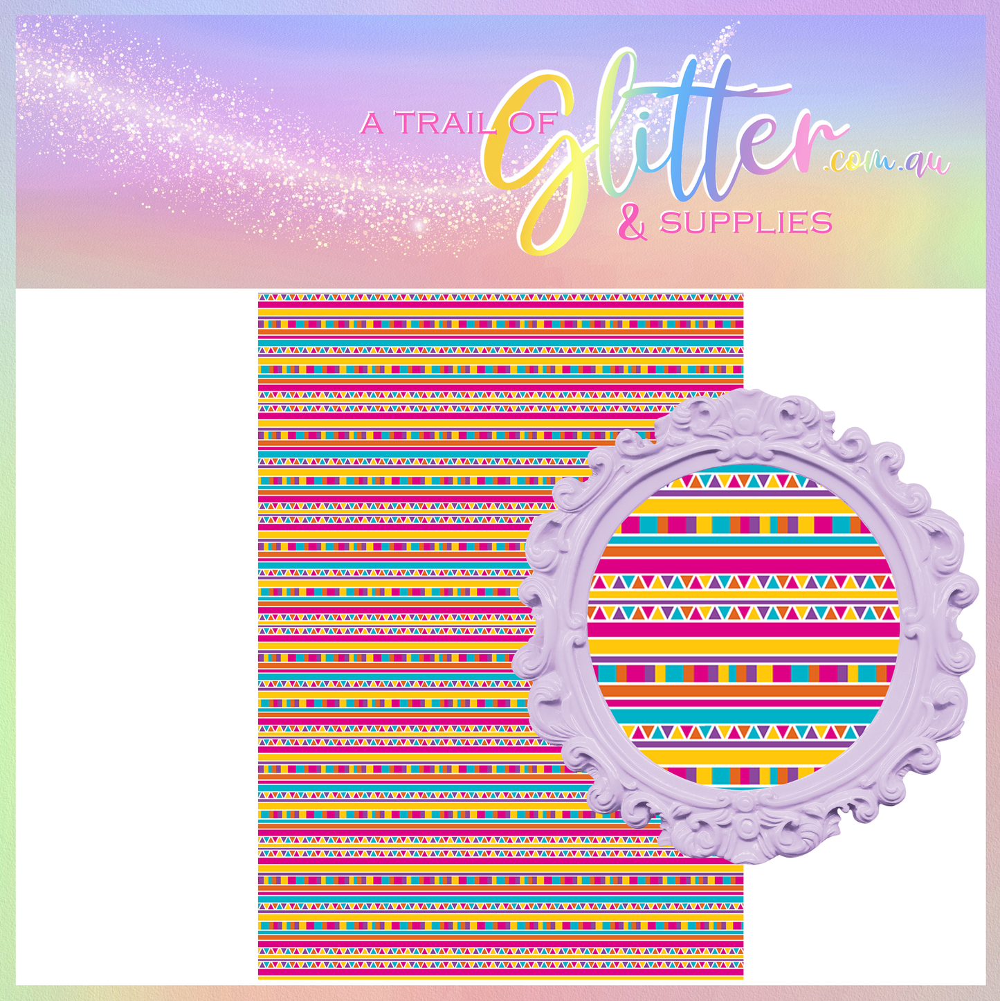 Fiesta Pattern faux leather.