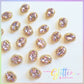Oval Shape Rhinestones with gold claw setting - Violet
