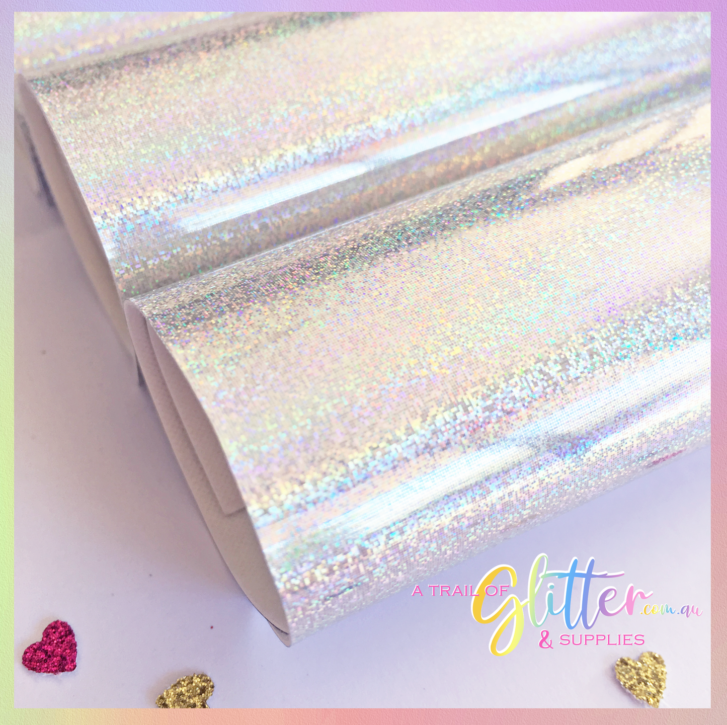 Shimmering pu coloured glitter leather - Pixel Silver