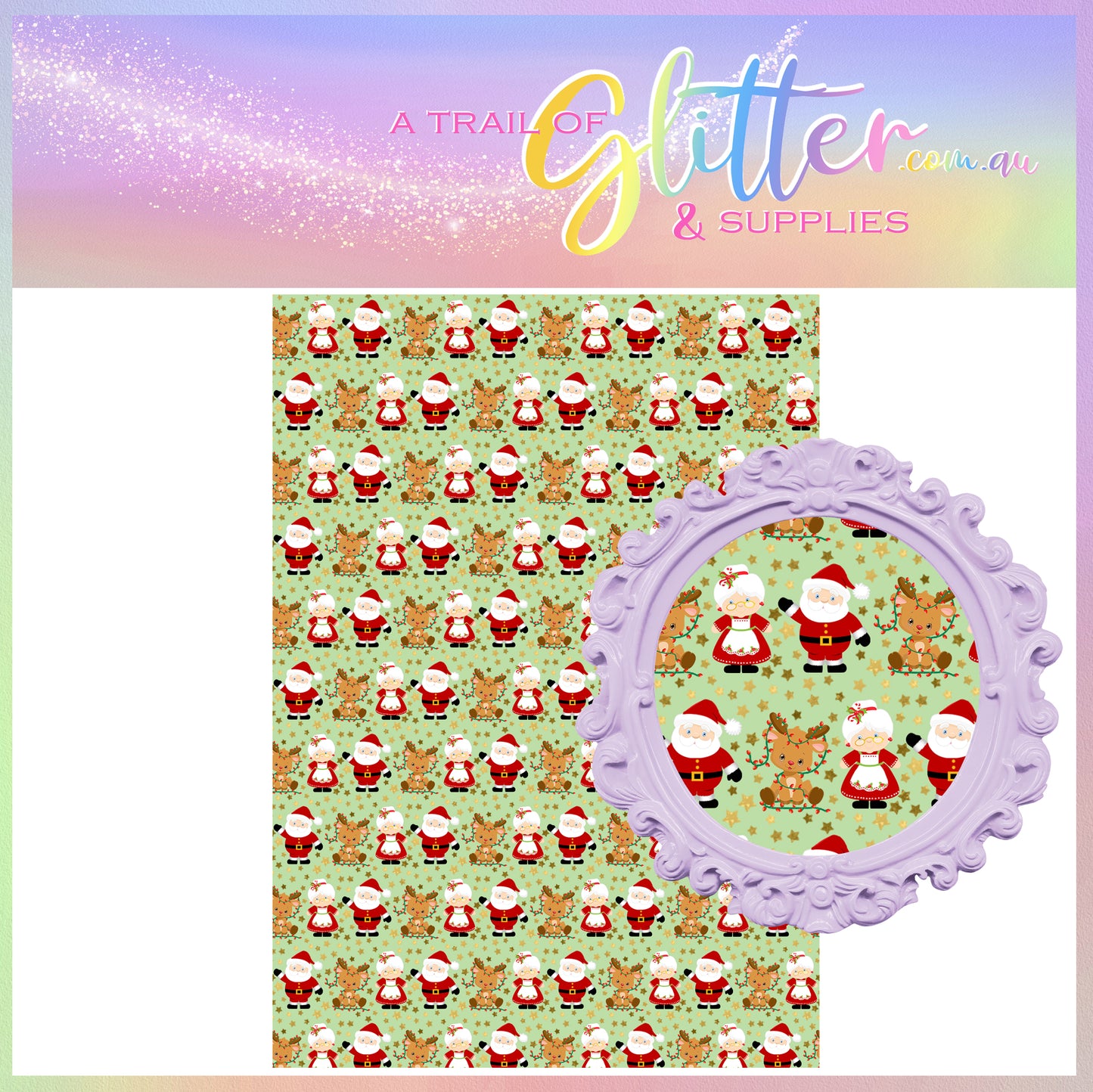 Christmas with Santa Green