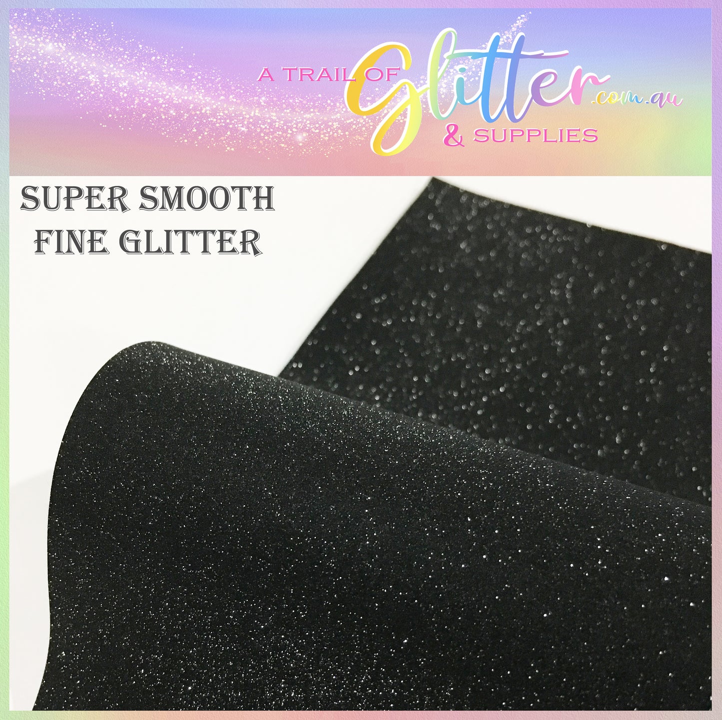 SUPER smooth and soft fine glitter (Black)