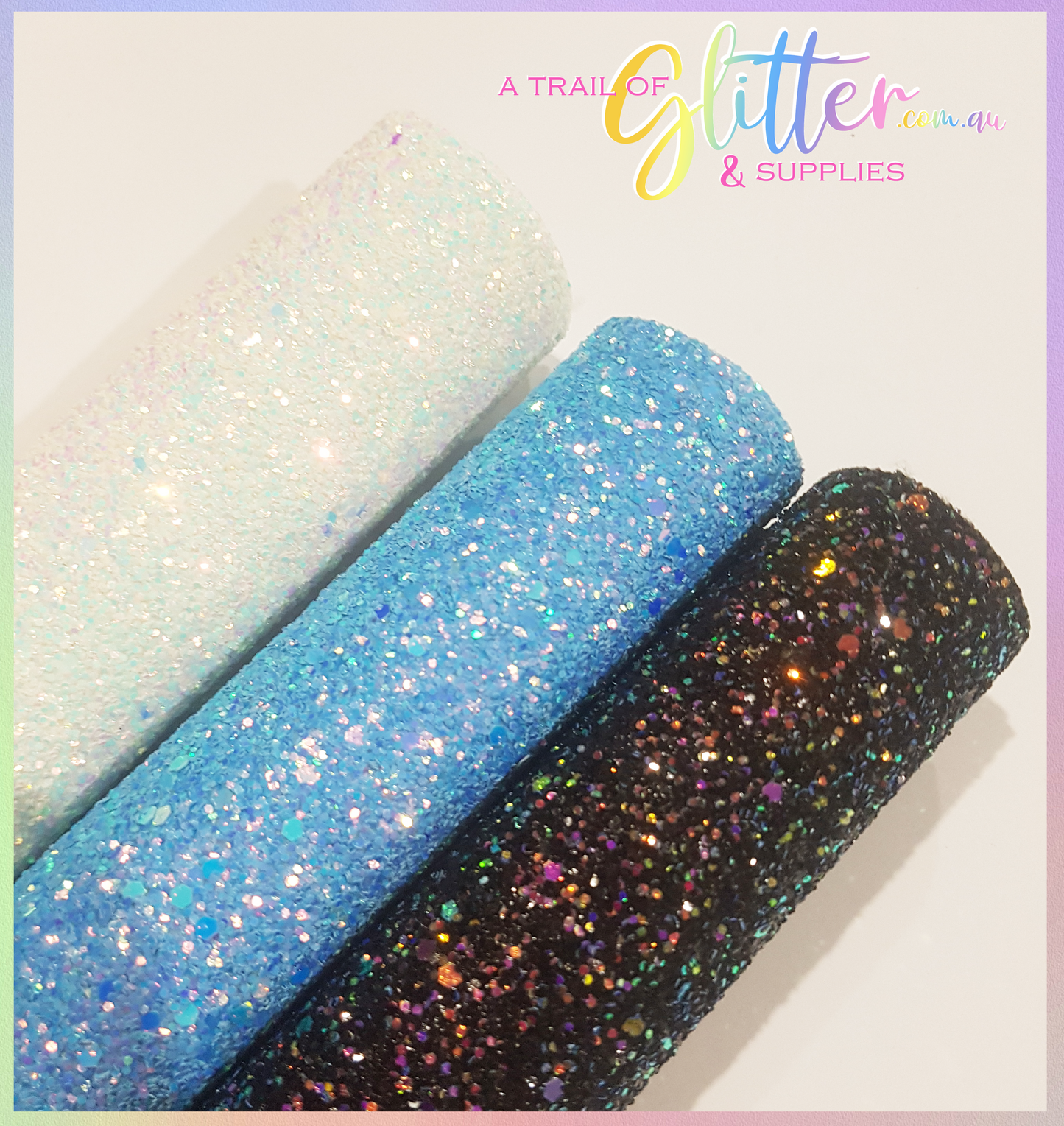 Holographic metallic chunky glitter leather fabric
